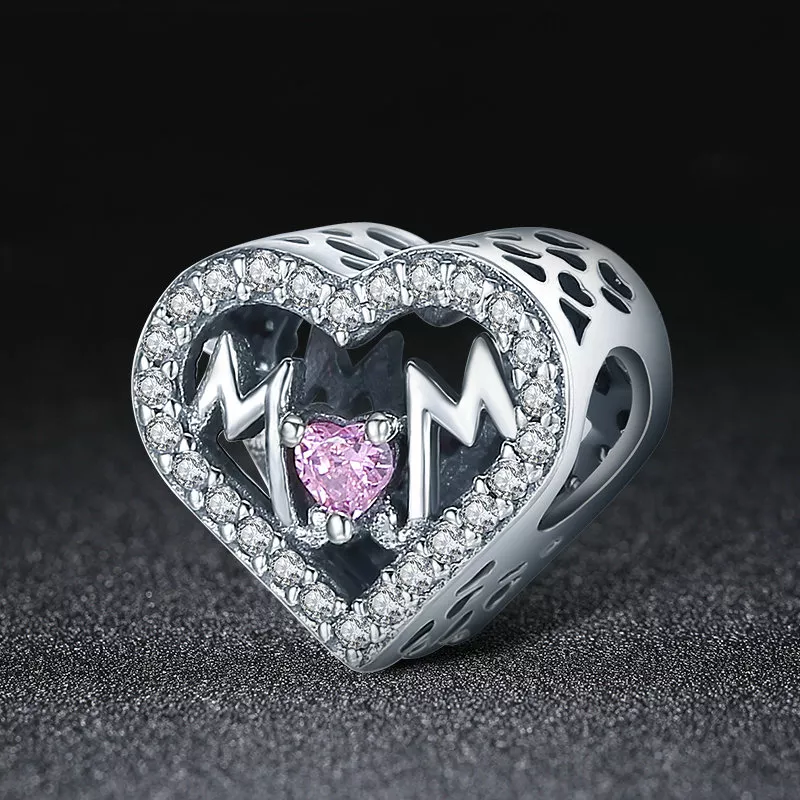 (imagen para) Charm de Mamá en Plata Estilo Pandora - SCC395 - Ver 2