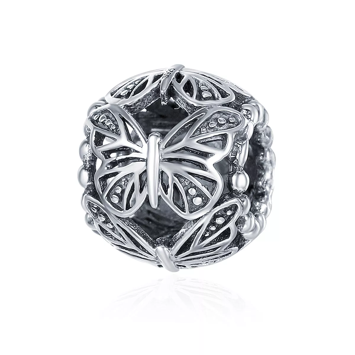 charm de mariposa vintage de plata al estilo pandora scc491