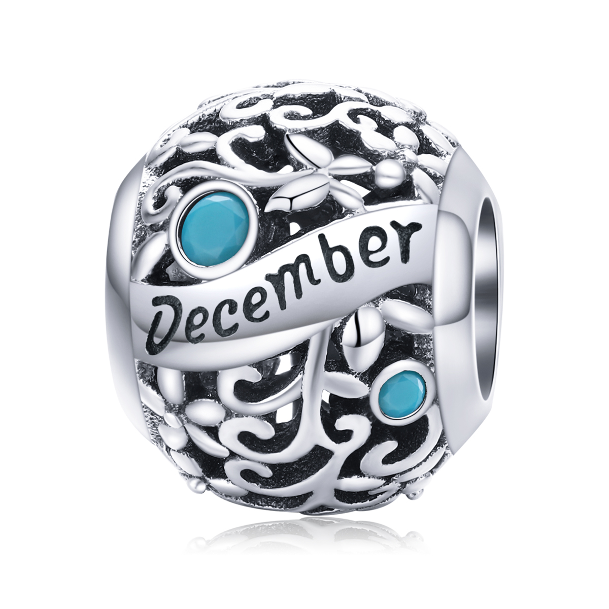 charm de piedra de nacimiento de diciembre estilo pandora en plata scc1385 12