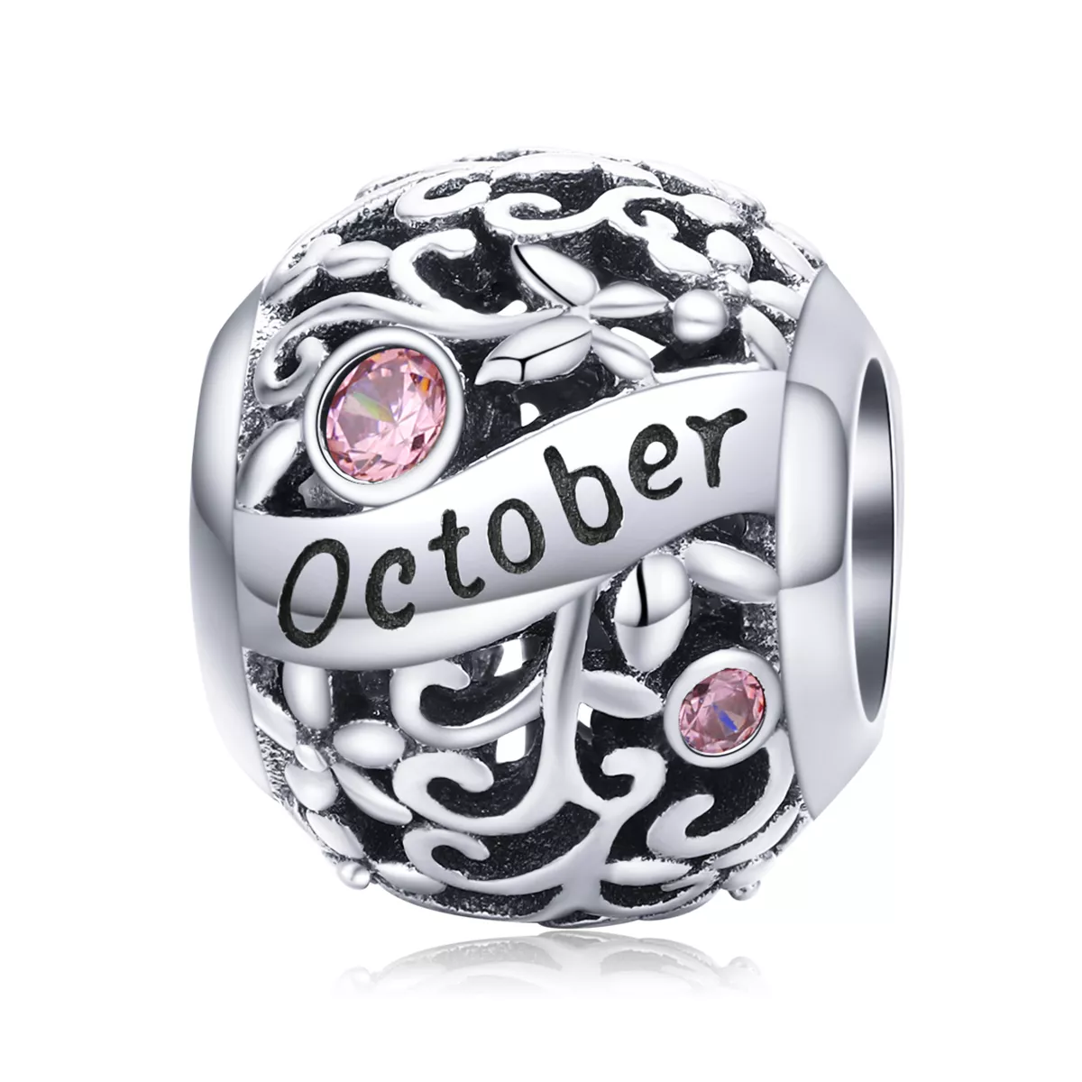 charm de piedra de nacimiento de octubre en estilo pandora de plata scc1385 10