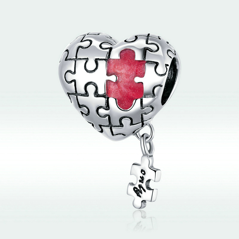charm de plata estilo pandora con autismo scc1635