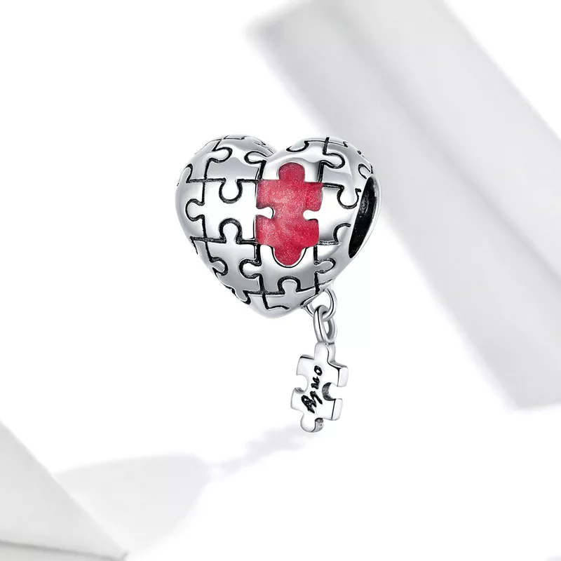 (imagen para) Charm de plata estilo Pandora con autismo - SCC1635 - Ver 4