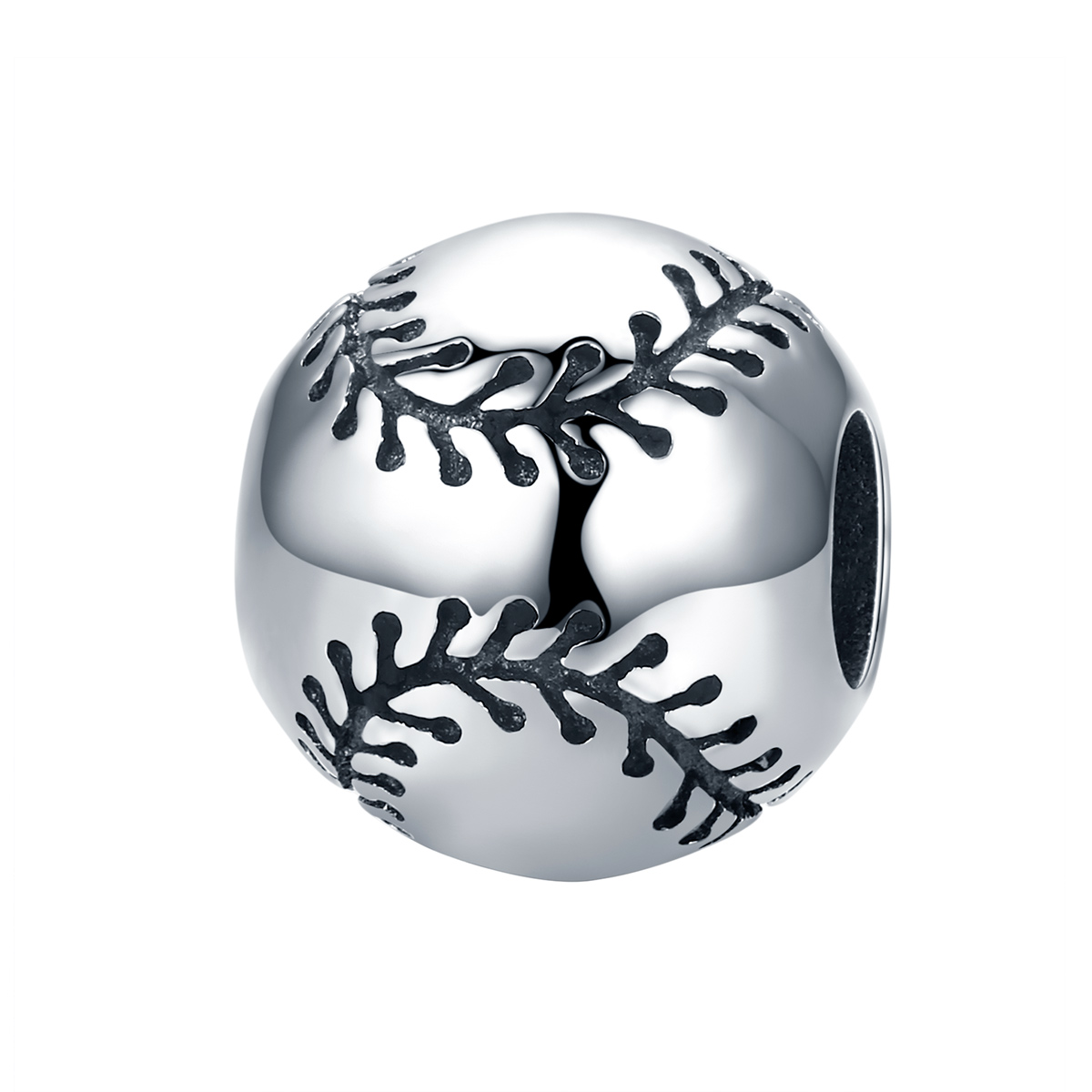 charm de plata estilo pandora con pasión por el béisbol scc449