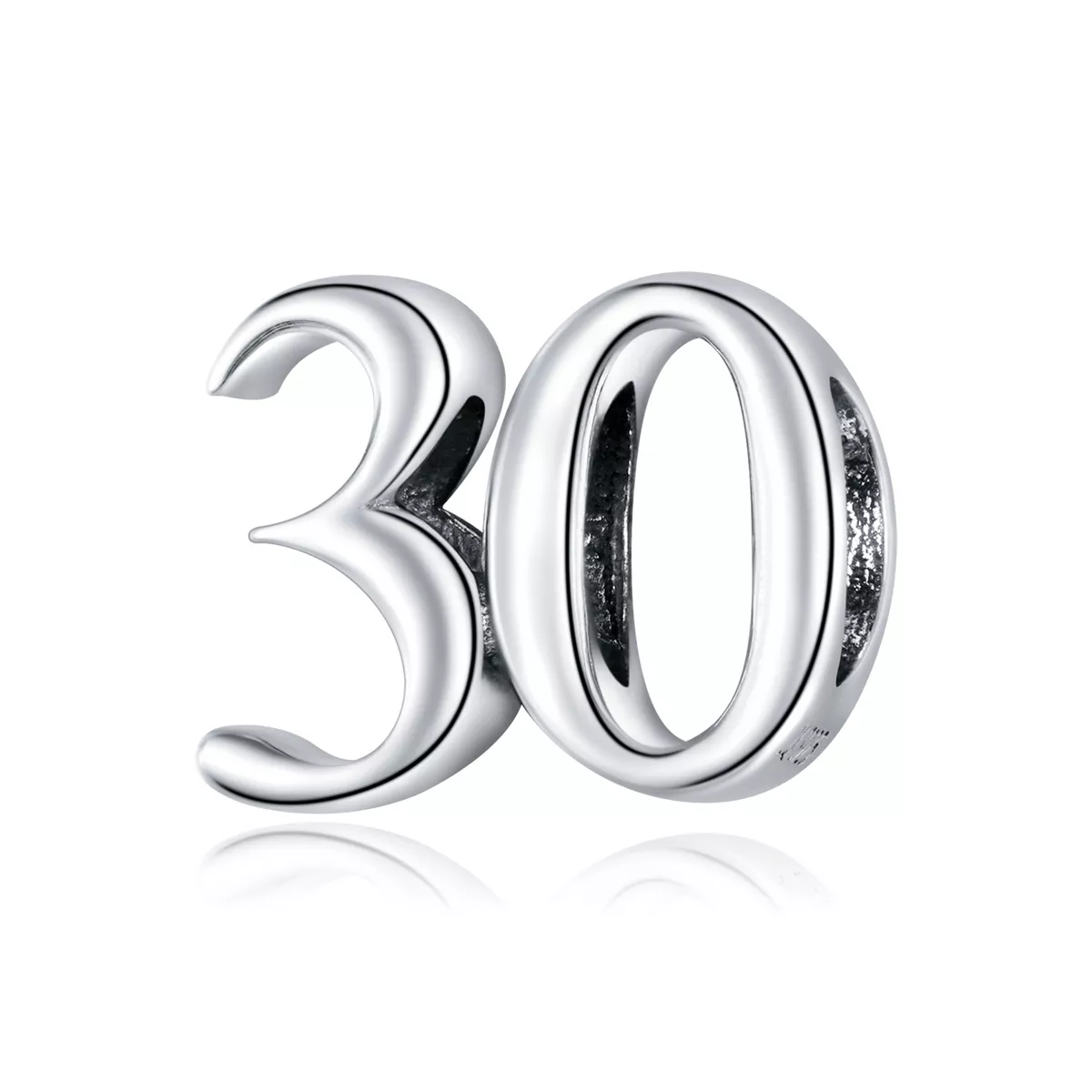 charm de plata estilo pandora de 30 cumpleaños scc1622