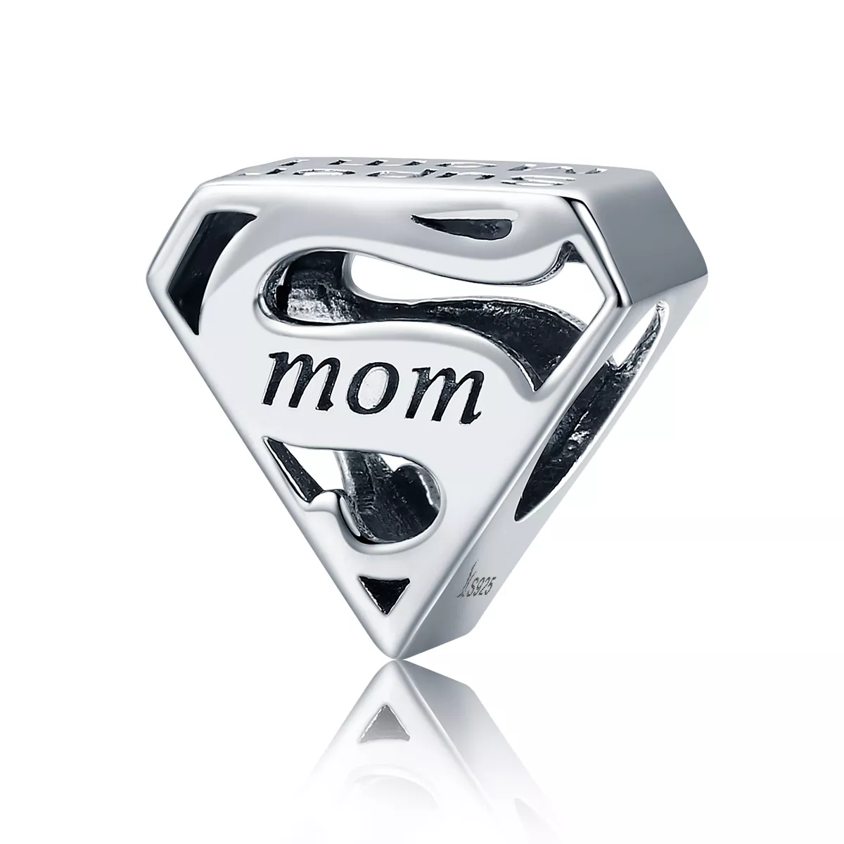 charm de plata estilo pandora para super mamá scc429