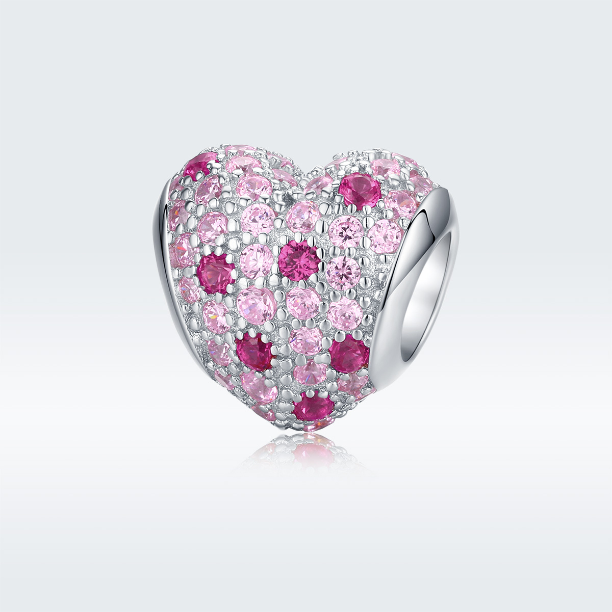 charm de plata estilo pandora romance de joven niña bsc118