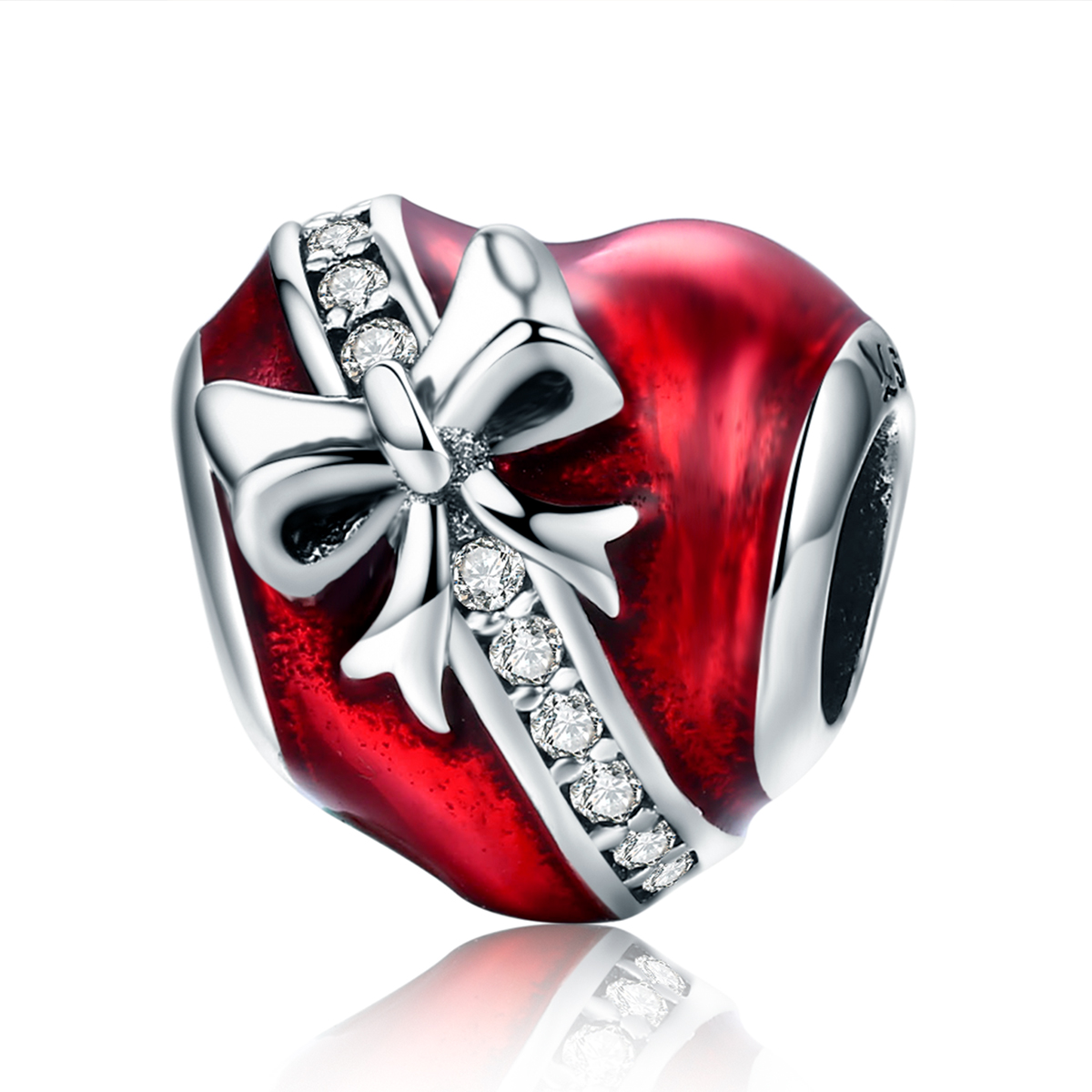 charm de regalo de amor para el día de san valentín en estilo pandora de plata scc741