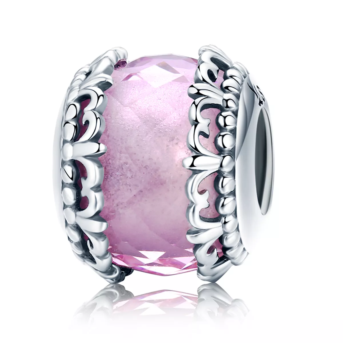 charm en estilo pandora de plata con diseño de iris scc711