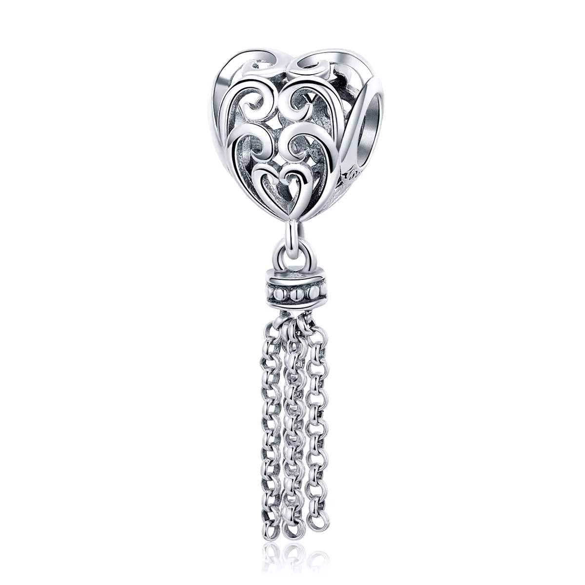 charm estilo pandora de plata con abertura en forma de atrapasueños scc722