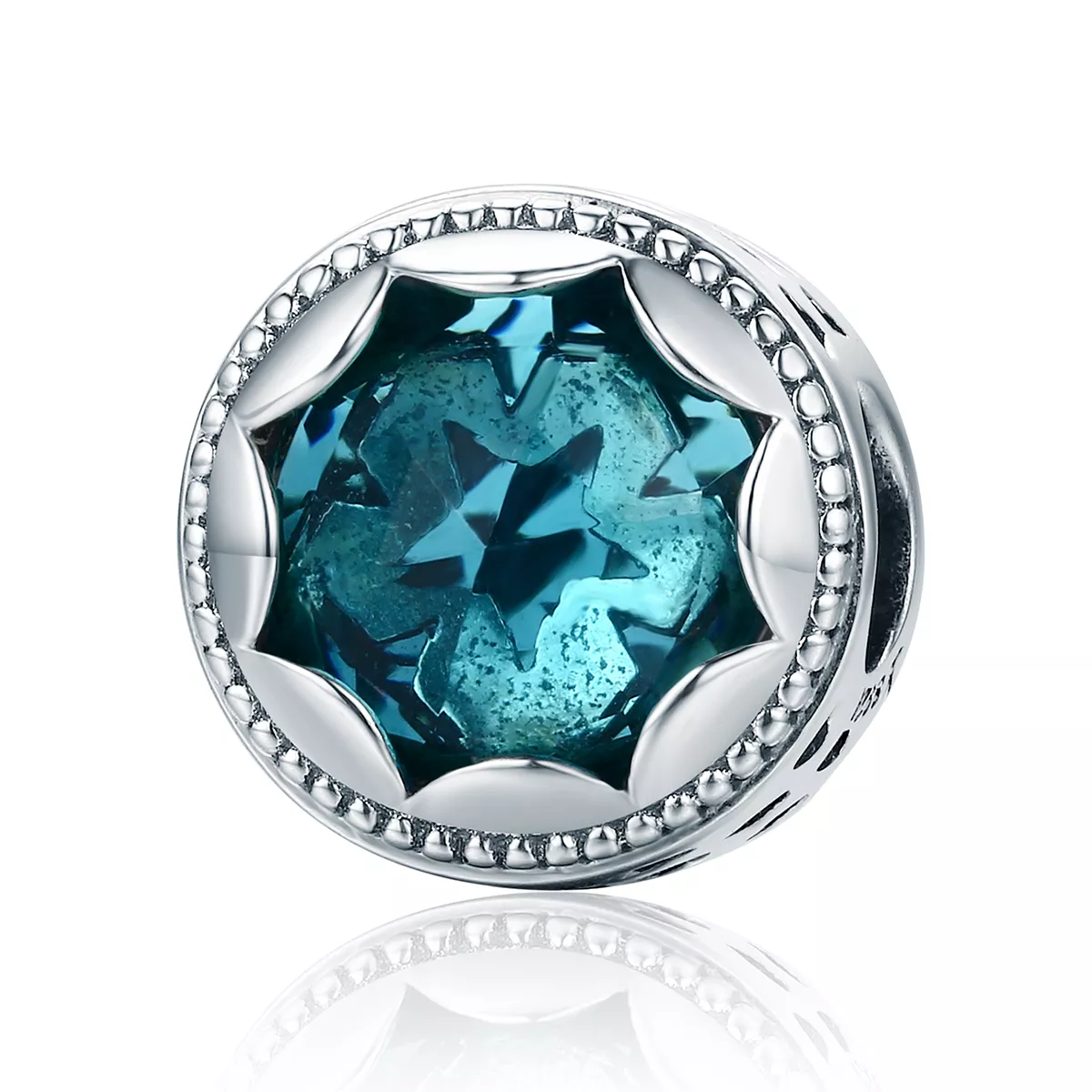 charm estilo pandora de plata con diseño de cielo estrellado scc692