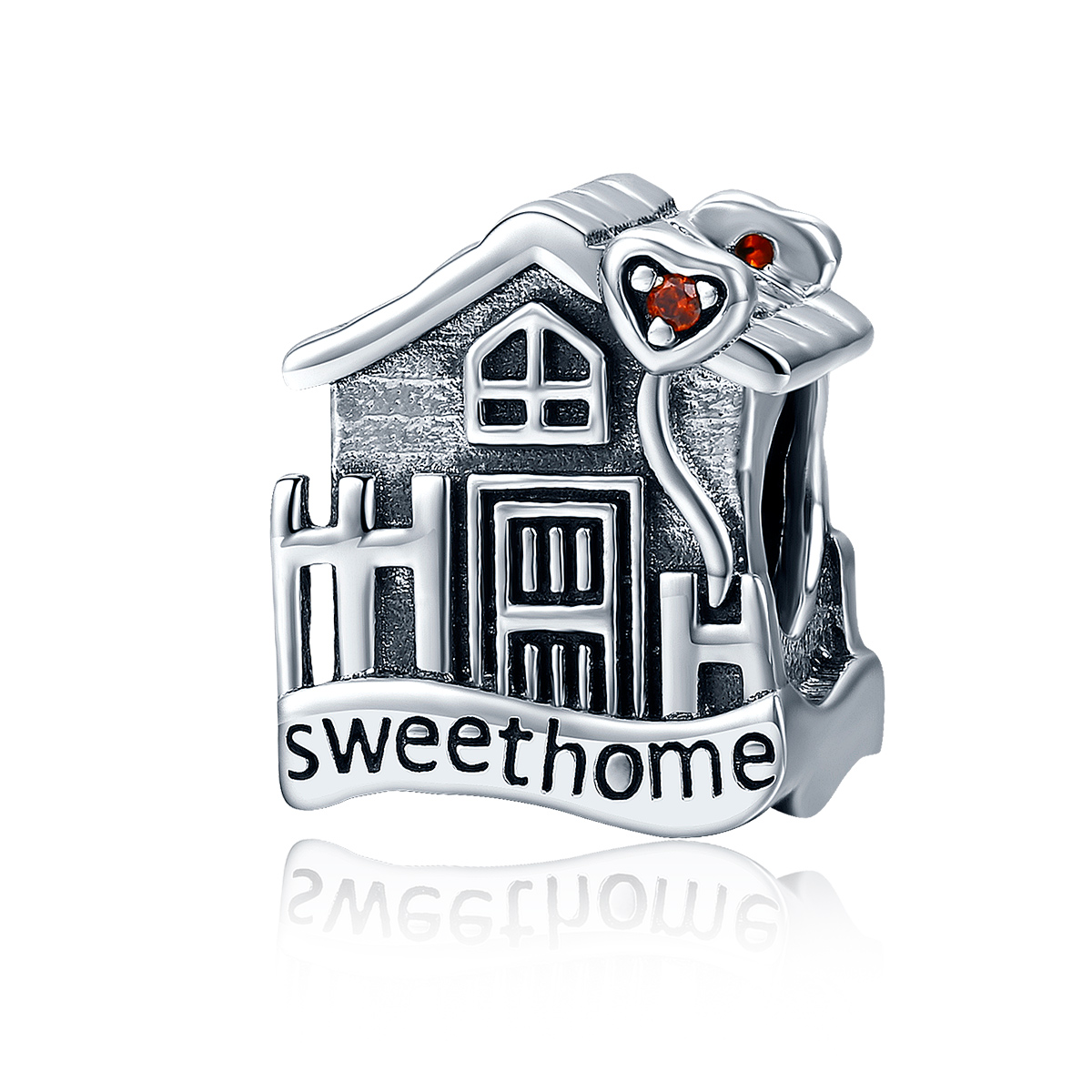 charm estilo pandora de plata con diseño de hogar dulce scc416