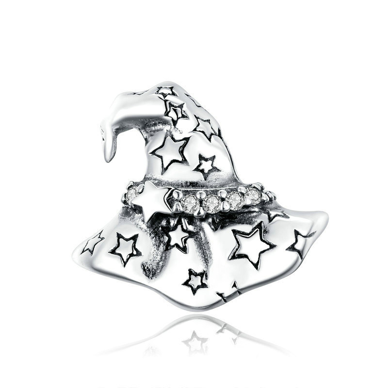charm estilo pandora de sombrero seleccionador de plata scc1621