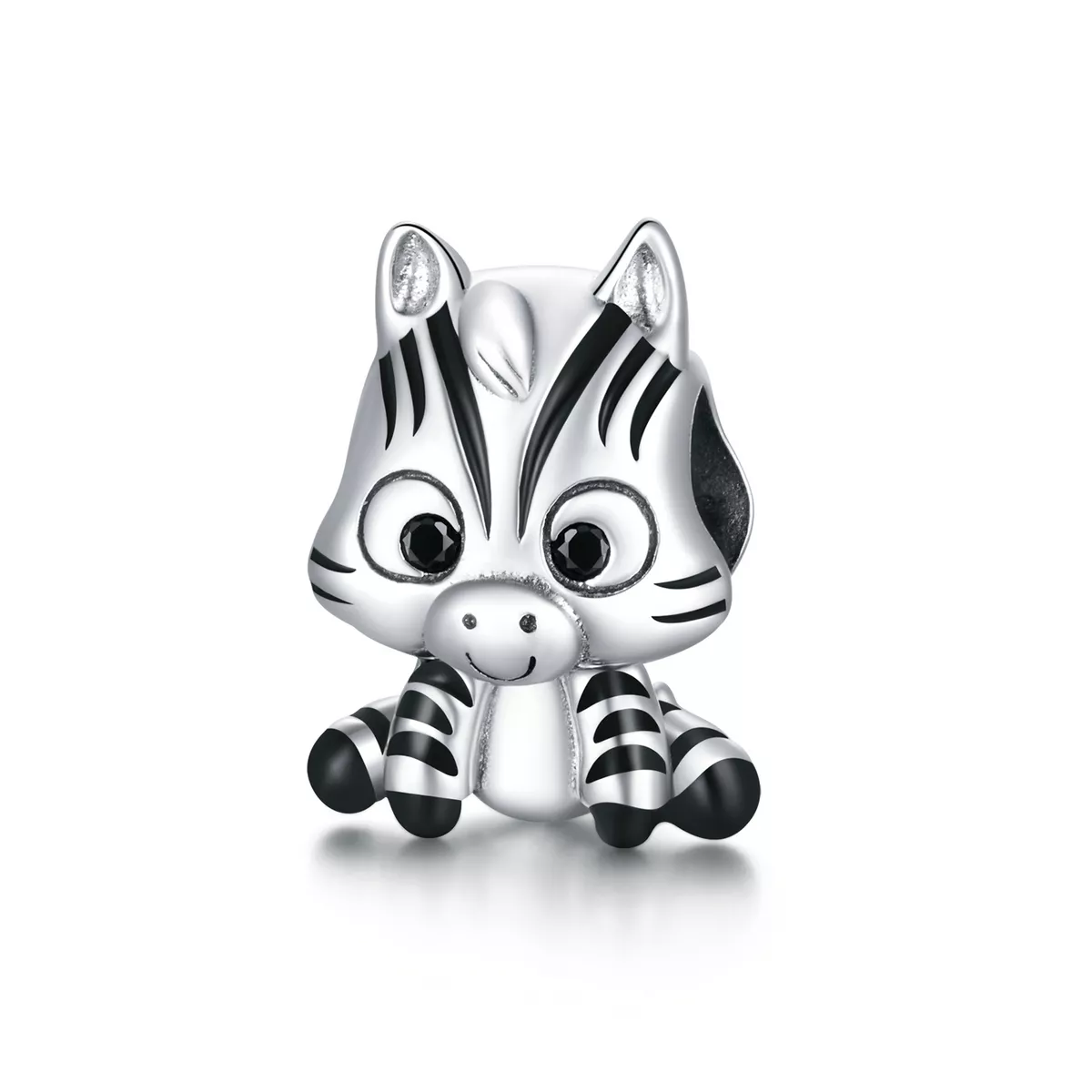 encanto de cebra de estilo pandora en plata bsc387