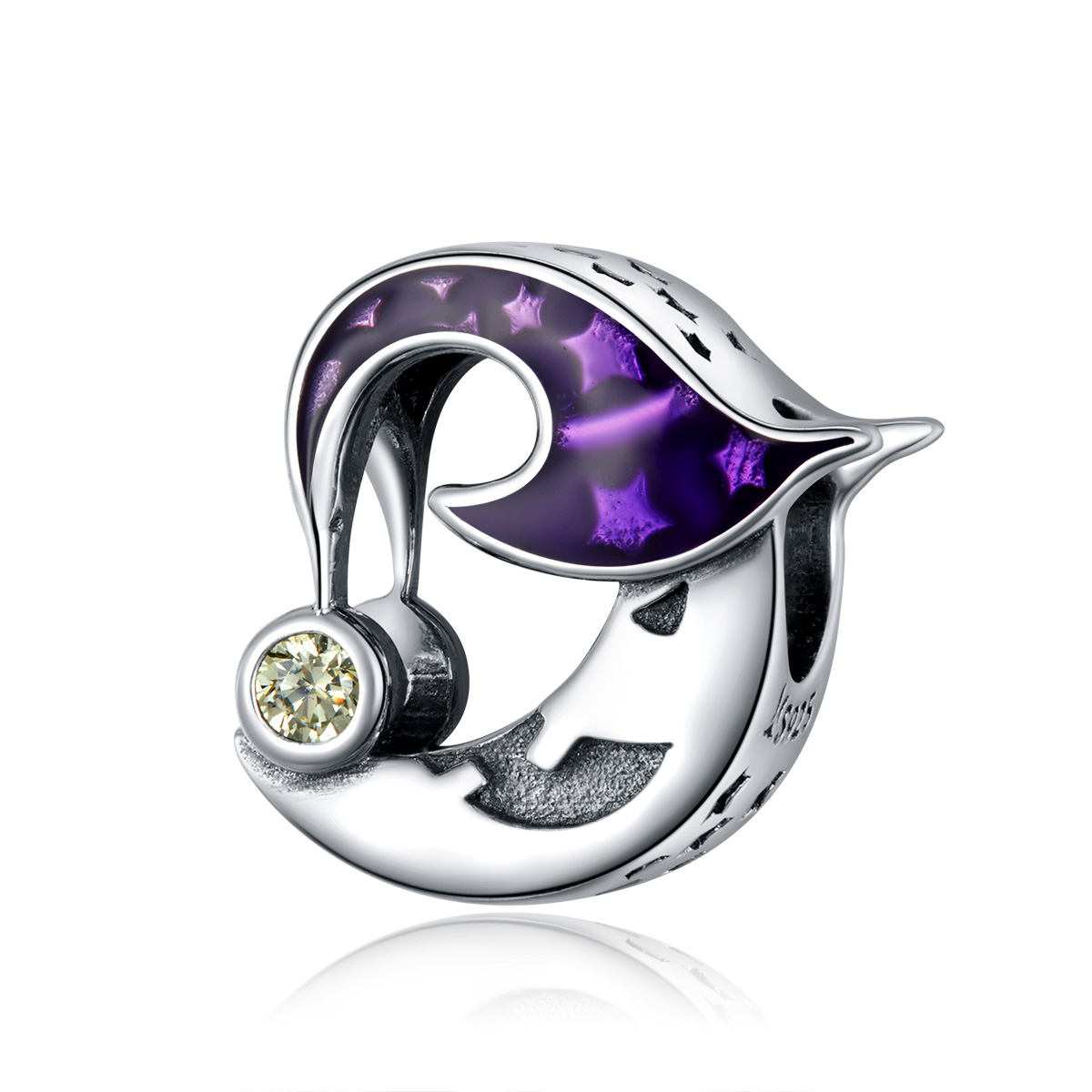pandora style charm plateado estrellado scc1618