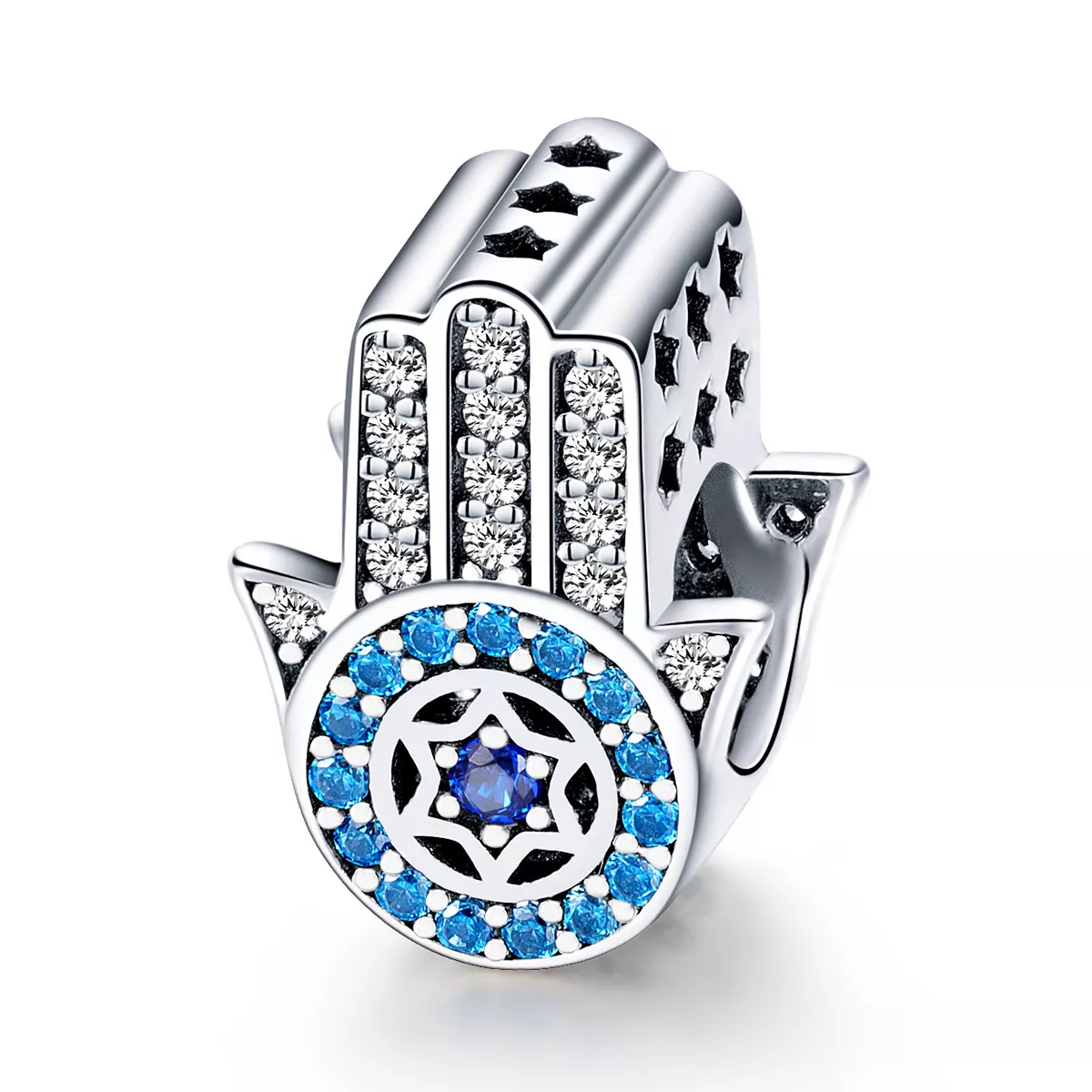pulsera estilo pandora con dije de plata del guardián de fátima scc721