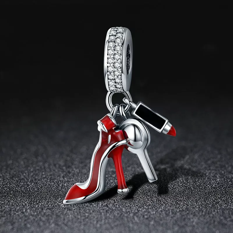 (imagen para) Pendiente colgante estilo Pandora de plata - SCC457 para vestir sexy - Ver 2
