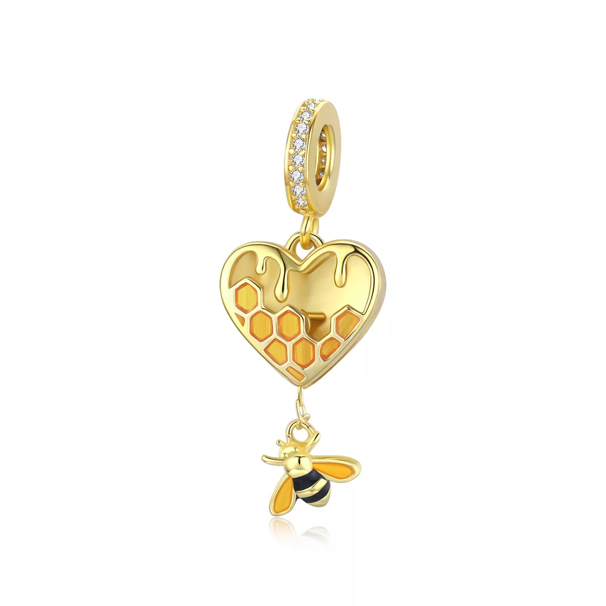 Anillo de Mensaje de Amor Pandora bañado en Oro de 14k - 162613C00 ...