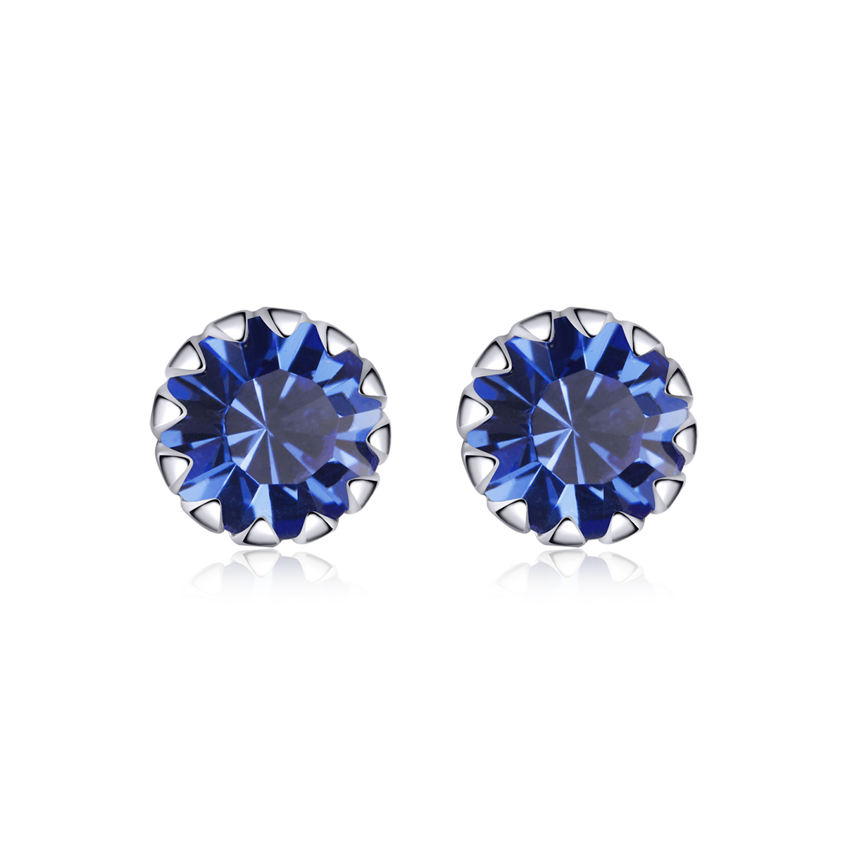 aretes estilo pandora con piedra natal de septiembre en plata sce862 9