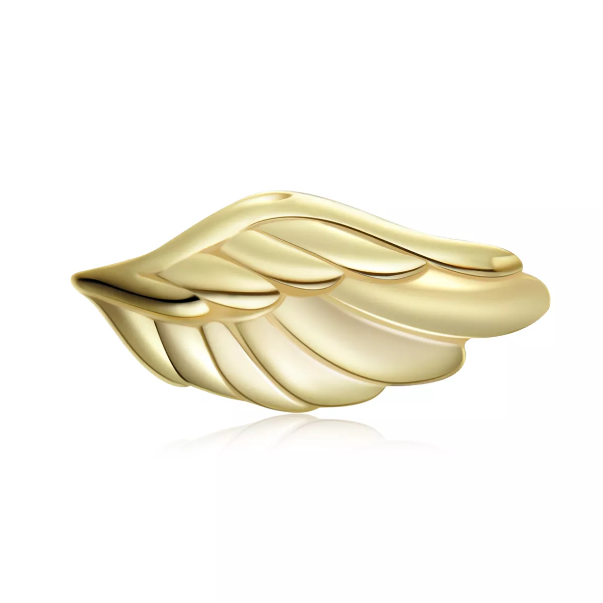 pendientes de ala estilo pandora chapados en oro de 18 quilates sce1092