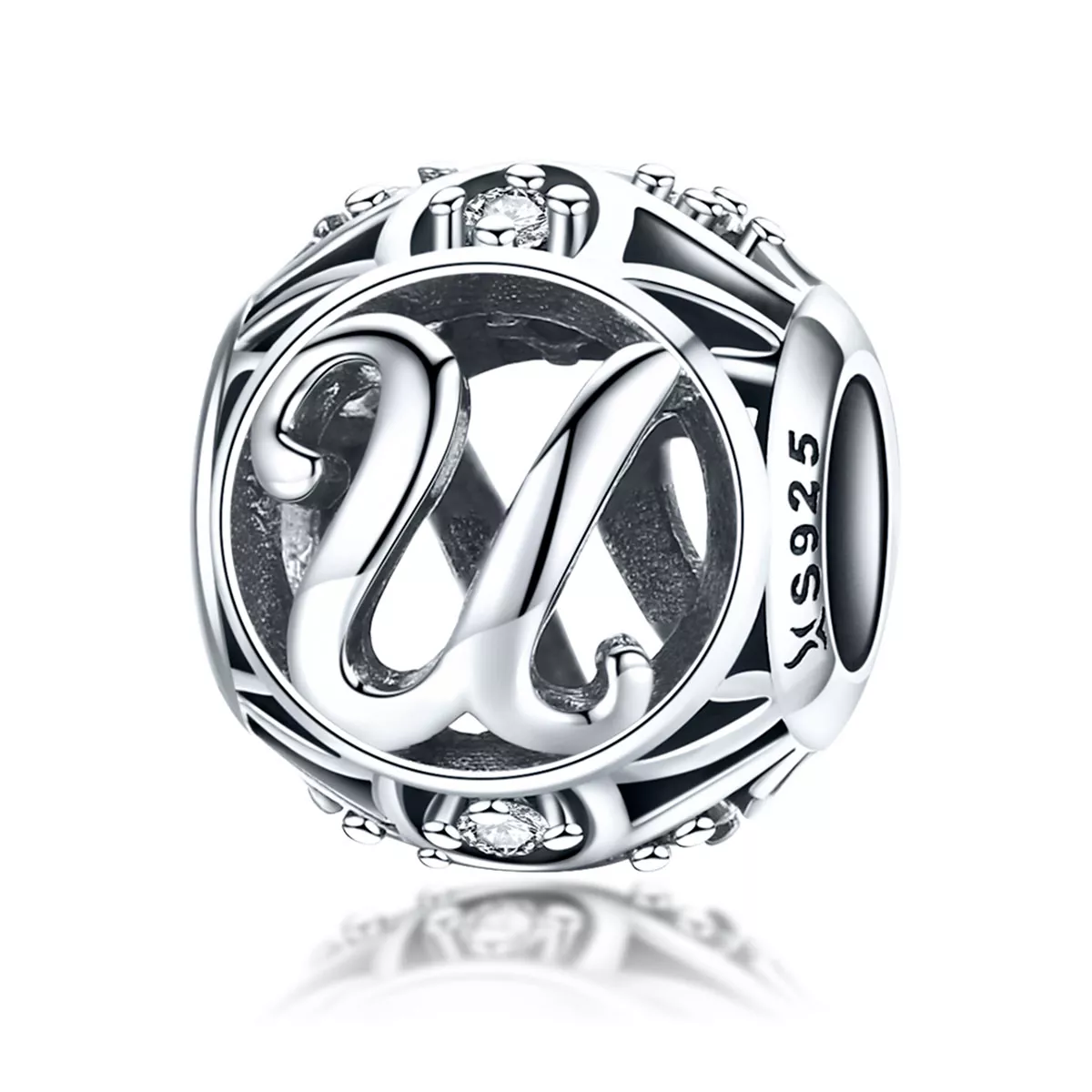 charm con estilo pandora con letra u scc738 u