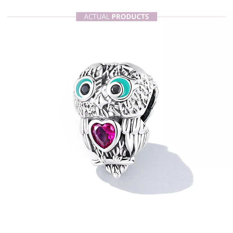 (imagen para) Charm de búho lindo estilo Pandora - SCC2253 - Ver 7