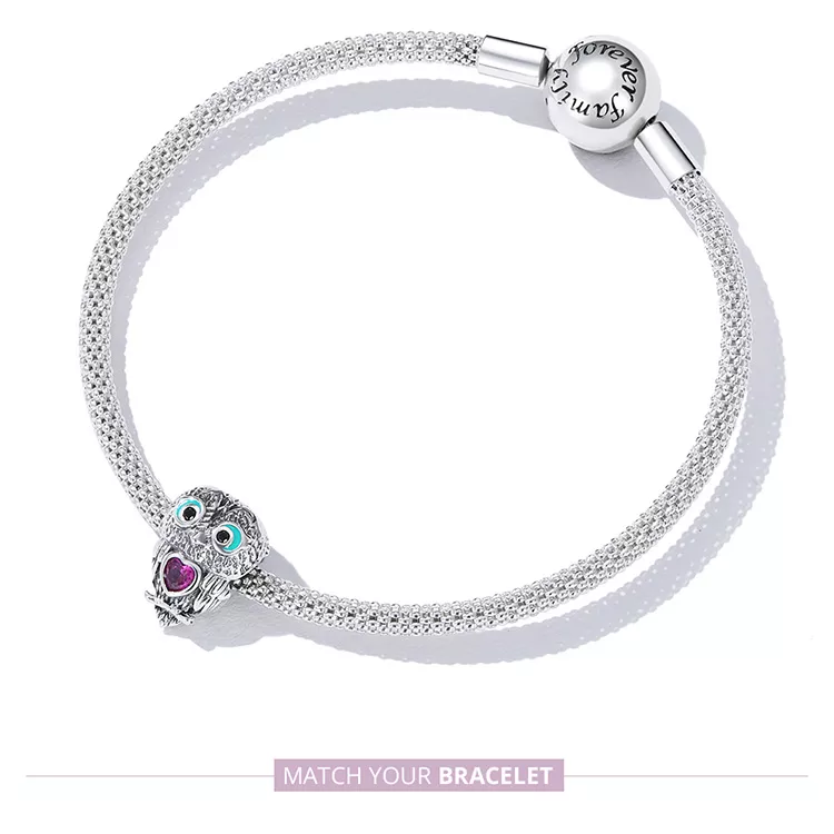 (imagen para) Charm de búho lindo estilo Pandora - SCC2253 - Ver 8