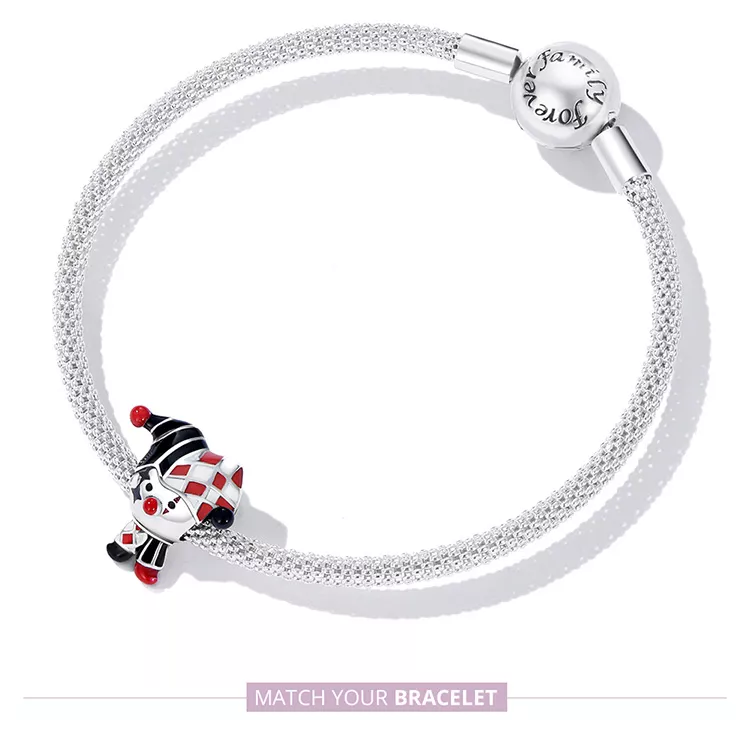 (imagen para) Charm de payaso de póker estilo Pandora - SCC2237 - Ver 8