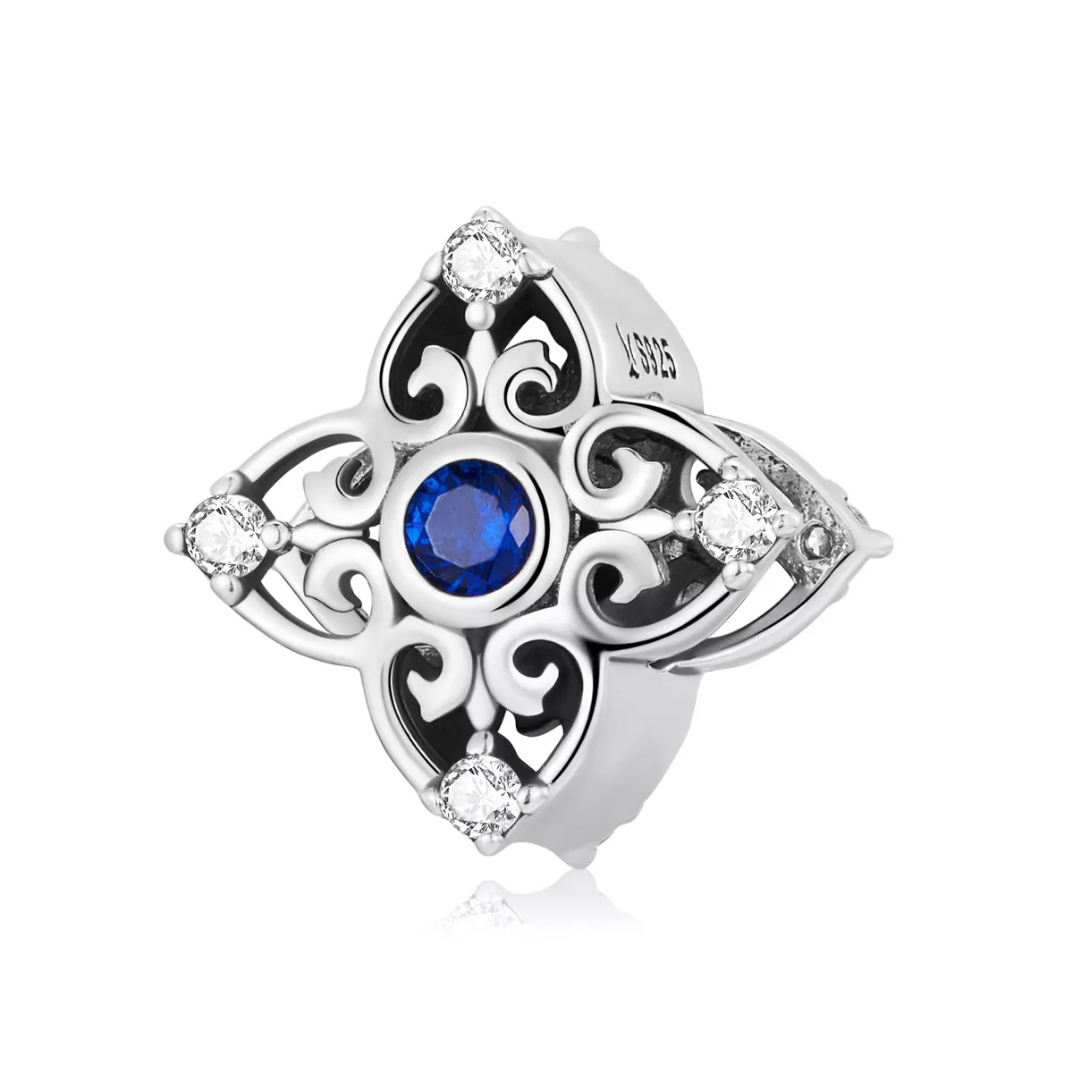 charm estilo pandora con diseño retro calado scc2128