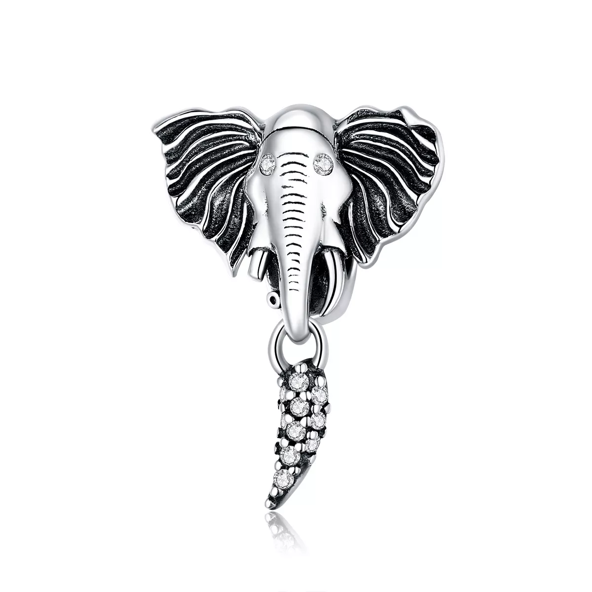 charm estilo pandora con elefante y dientes faltantes scc1583