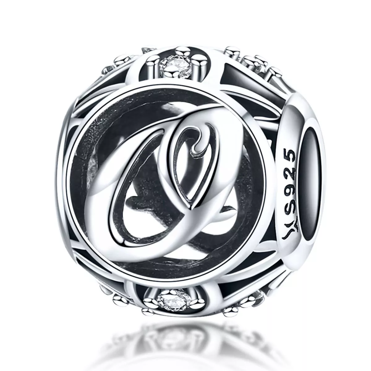 charm estilo pandora con letra o scc738 o