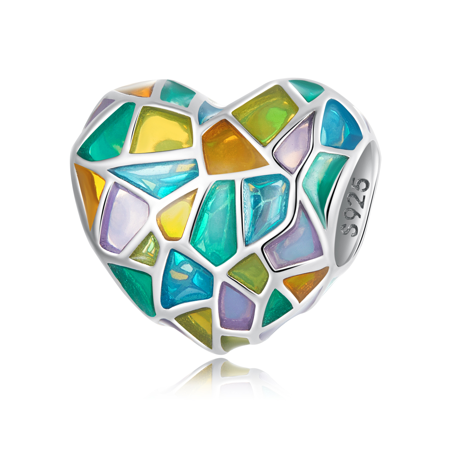 charm estilo pandora con ventana de amor scc2266