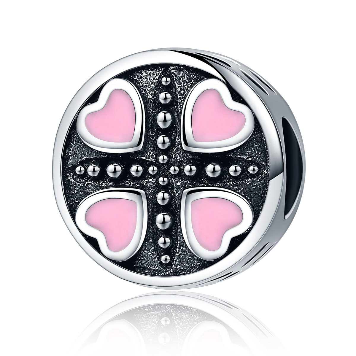 charm estilo pandora de amor rosa scc157