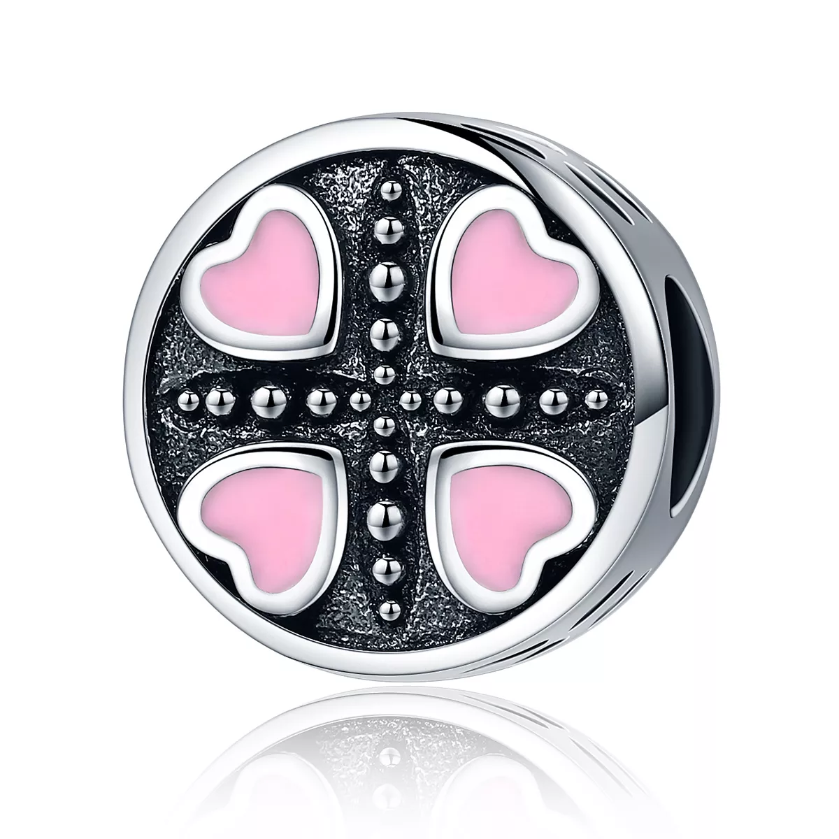 charm estilo pandora de amor rosa scc157