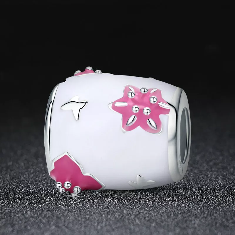 (imagen para) Charm estilo Pandora de flores y mariposas - SCC446 - Ver 2