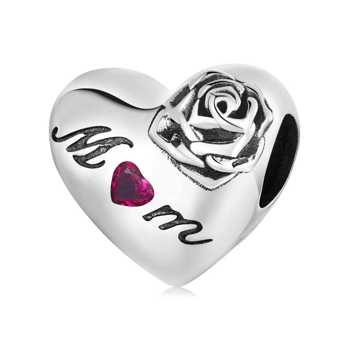 charm pandora estilo corazón rosa scc2072