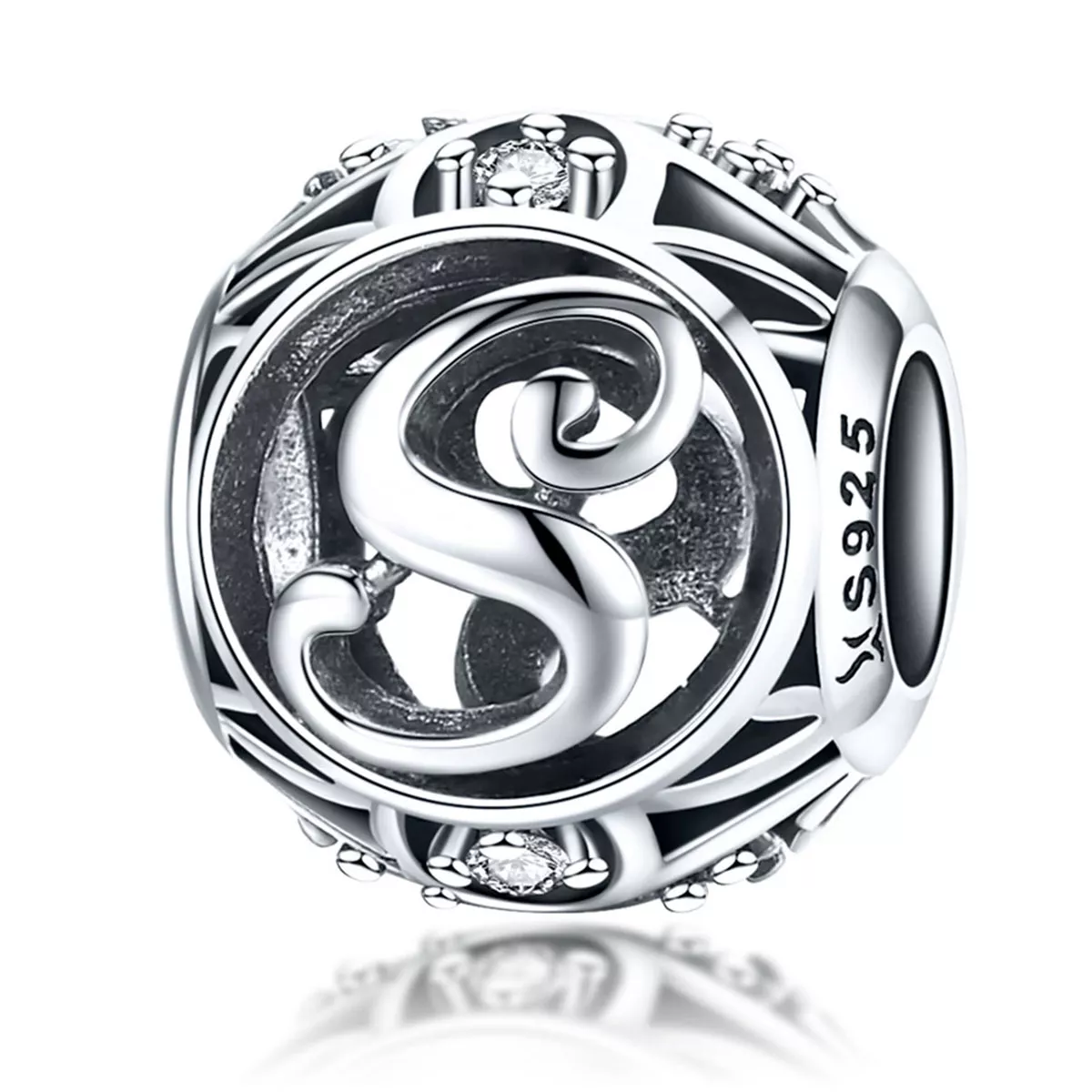 charm pandora estilo letra s scc738 s