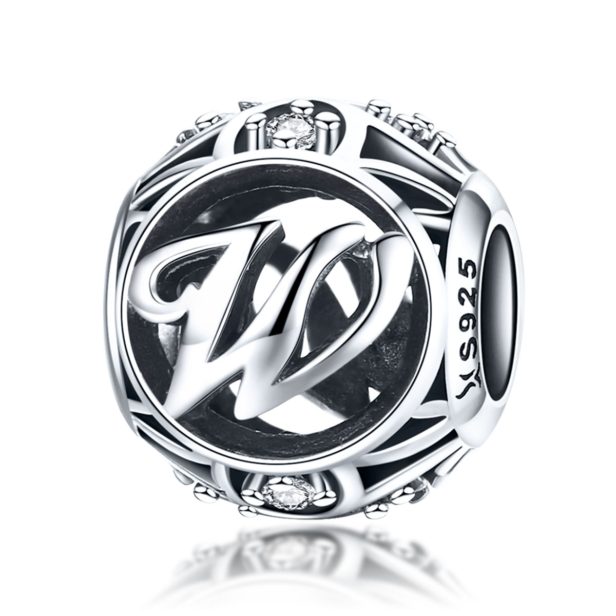 charm pandora estilo letra w scc738 w
