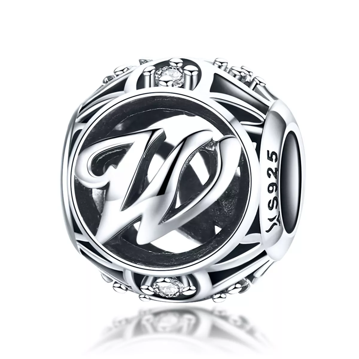 charm pandora estilo letra w scc738 w