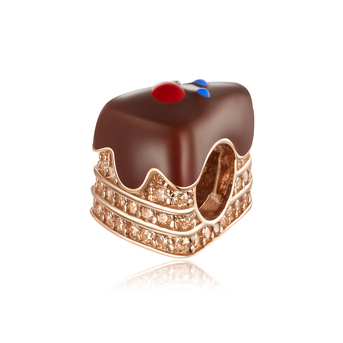 pandora style encanto de pastel de chocolate bsc349