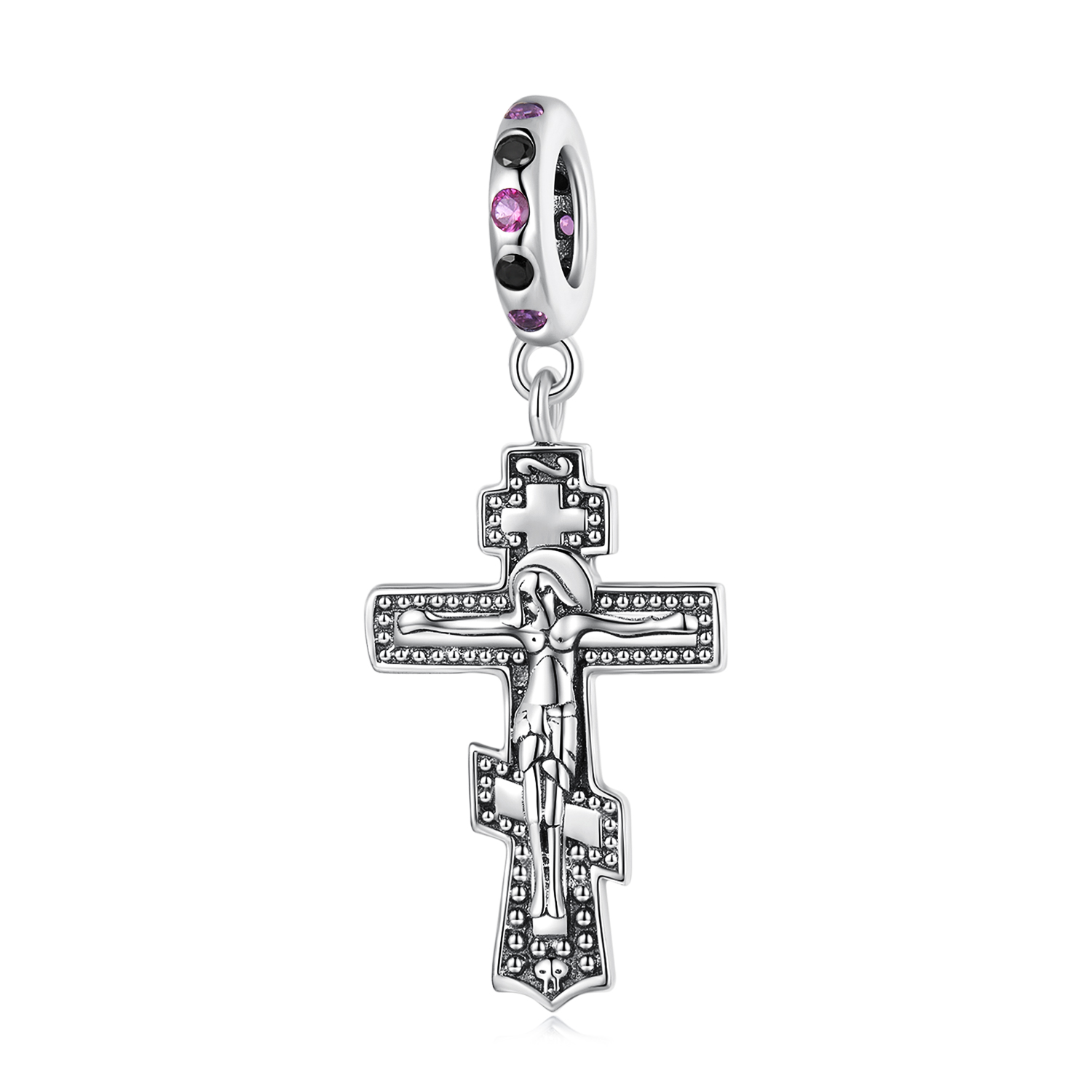 colgante de cruz de jesús al estilo pandora bsc668