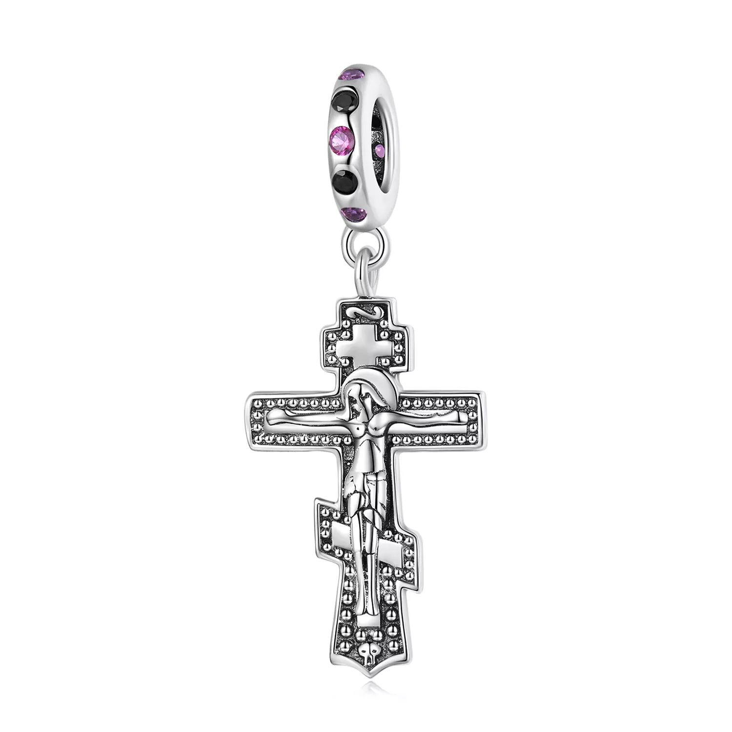 colgante de cruz de jesús al estilo pandora bsc668