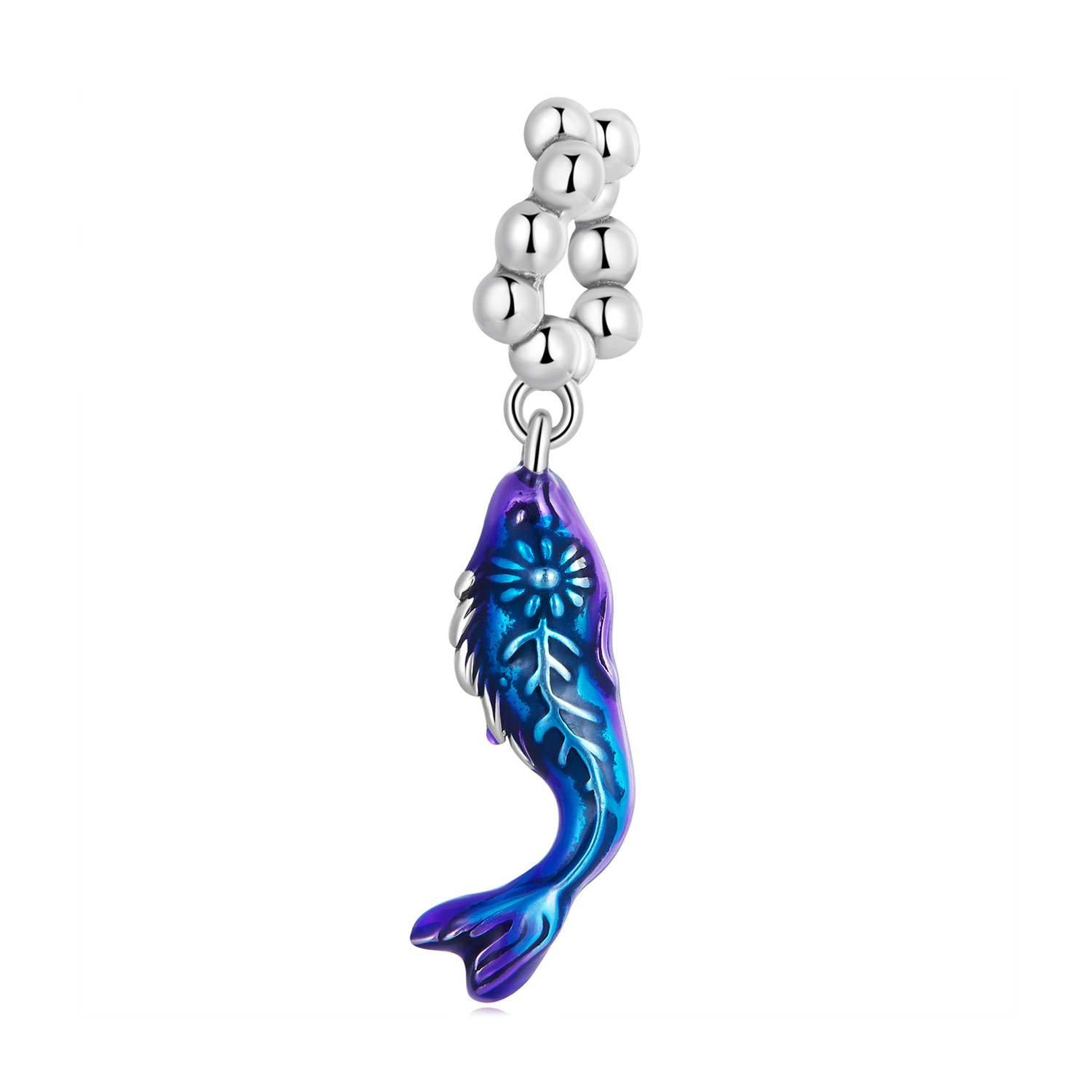 estilo pandora colgante de pez extraño scc2376