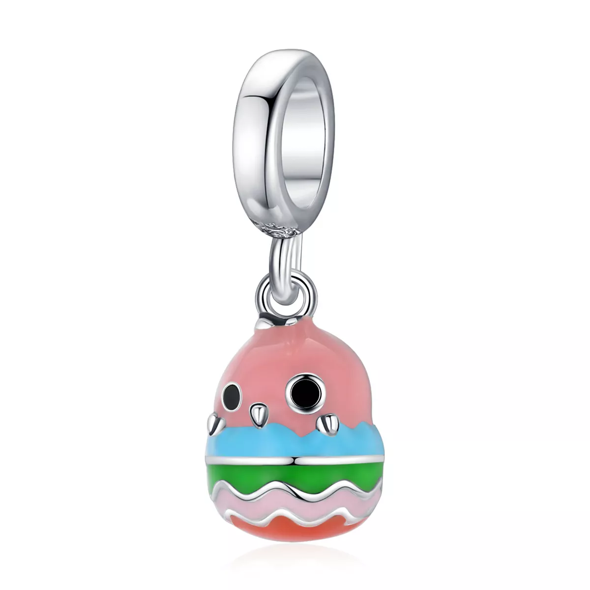 pendiente colgante de pájaro divertido estilo pandora scc1935