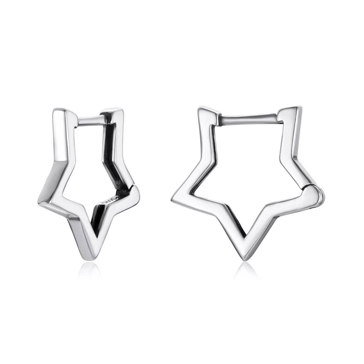 aretes de aro en forma de estrella estilo pandora sce1136
