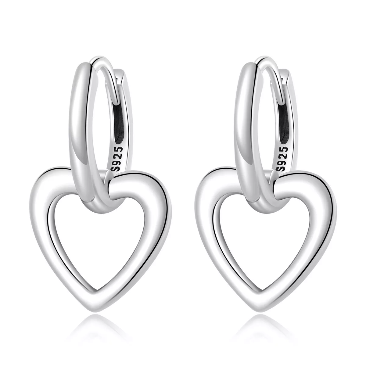 pendientes de aro estilo pandora con amor simple sce1394