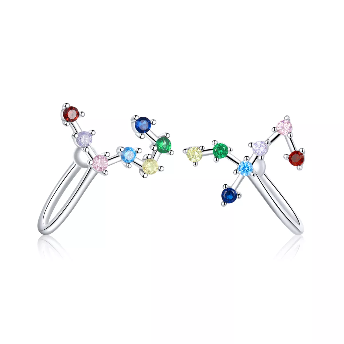 aretes estilo pandora star track bse457