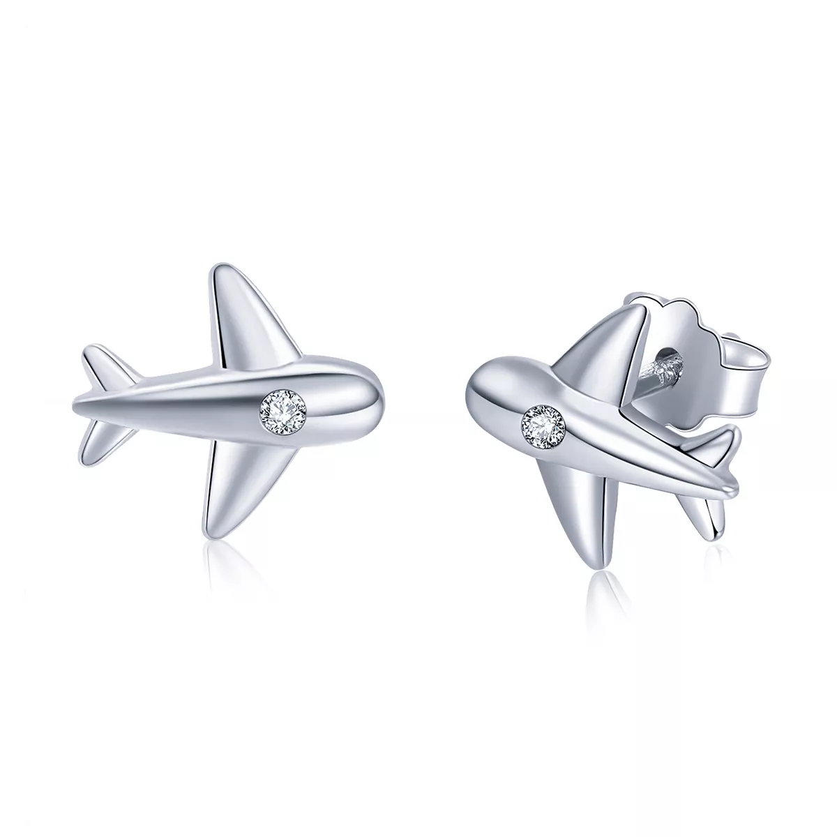 estos aretes pequeños de estilo pandora con forma de avión vse153