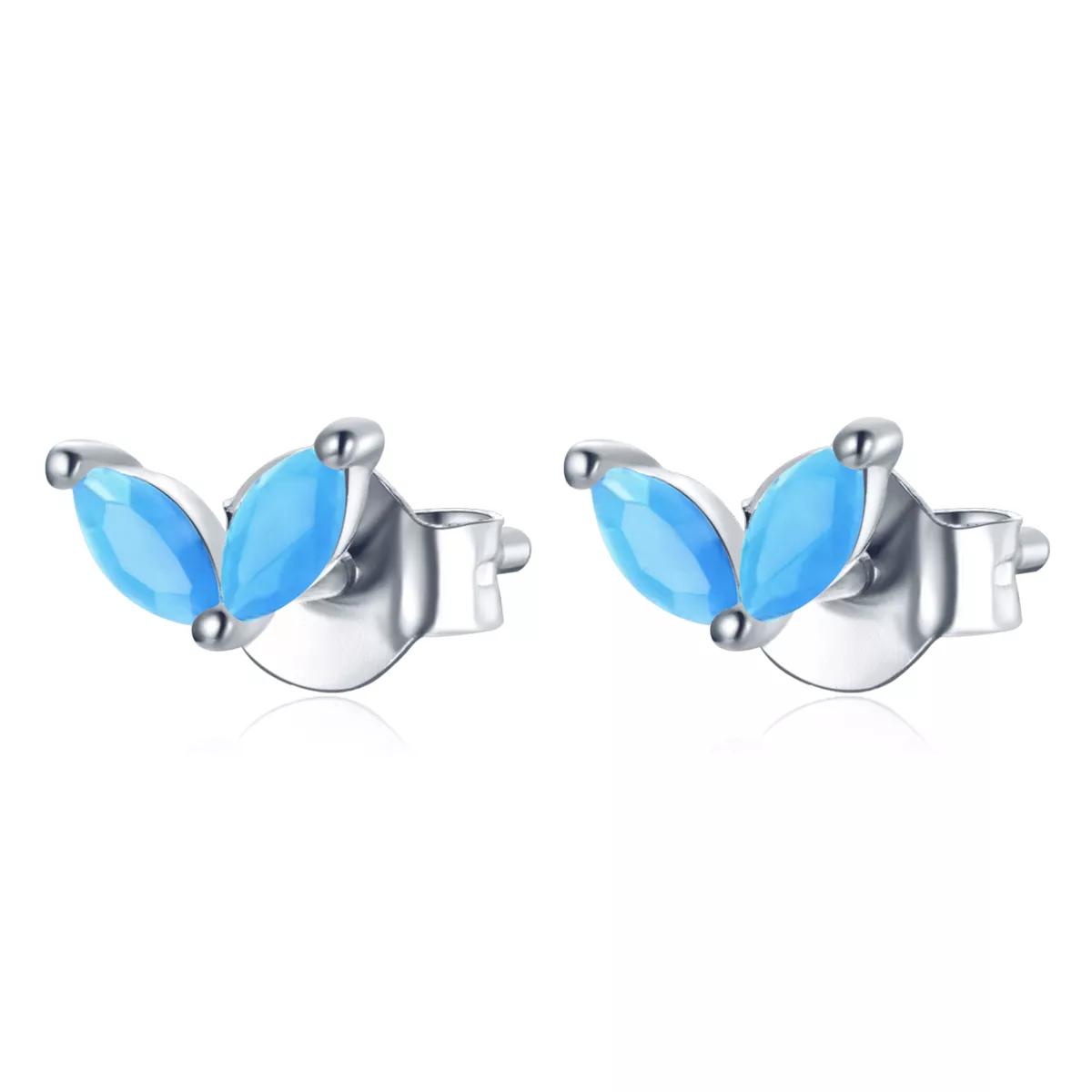 pandora style delicados pendientes de mariposa sce1240 bu