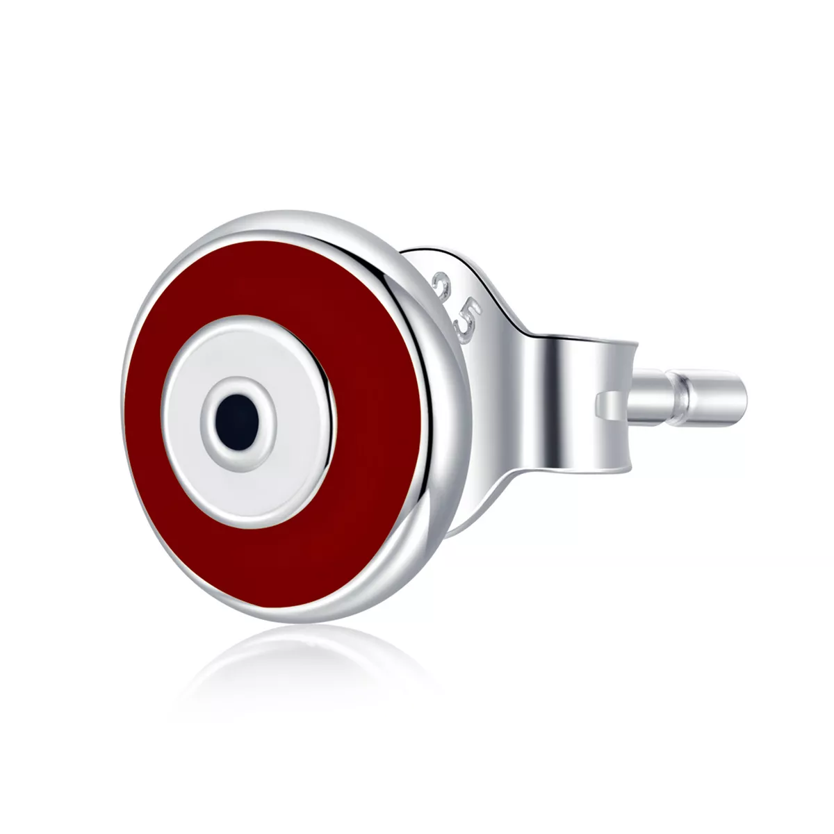 pendientes de botón con estilo pandora y diseño de ojo del diablo sce1207 rd