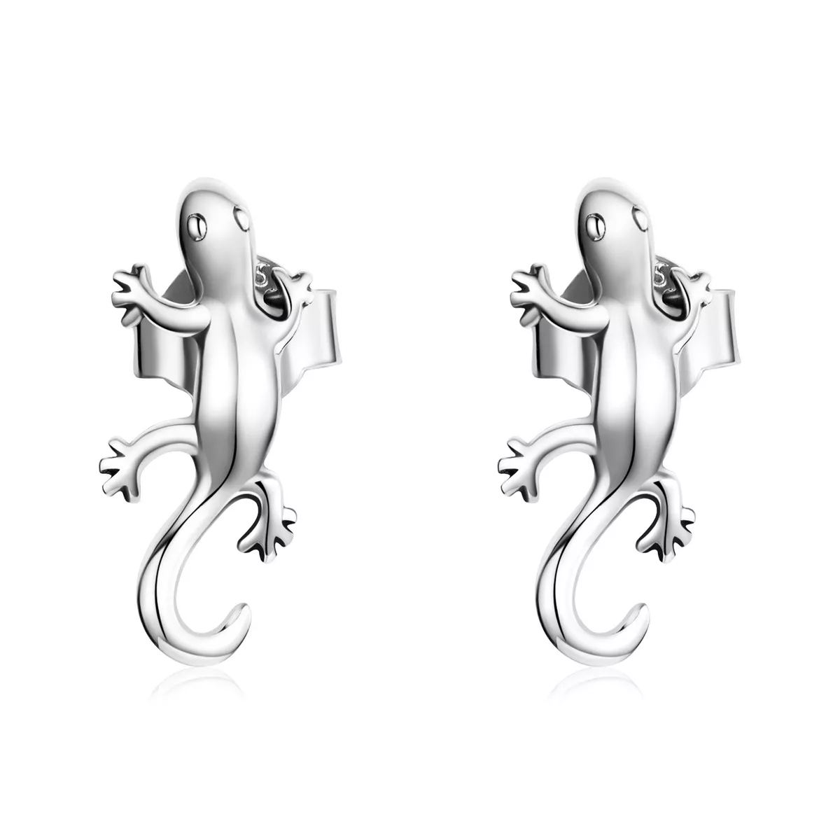pendientes de botón creativos estilo pandora con forma de gecko sce1292